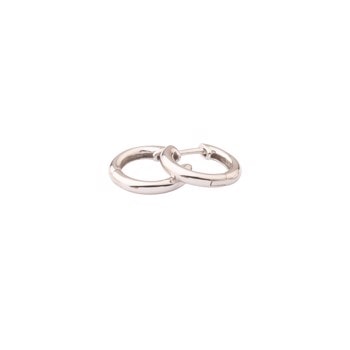 Klap creol sølv rhodineret rund tråd  2,4x13mm, fra L&G
