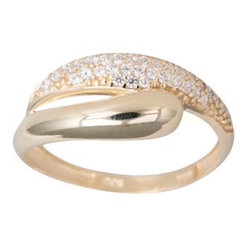 8kt. guldring m/cz, fra Siersbøl