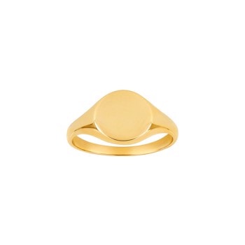 14kt. guldring signet massiv, fra Siersbøl