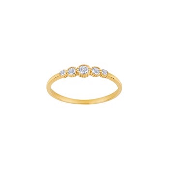 14kt. guldring m/5 x cz , fra Siersbøl