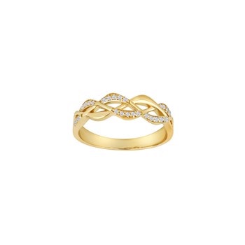 8kt. guldring m/cz, fra Siersbøl