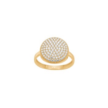 8 kt. guldring  m/zirkonia