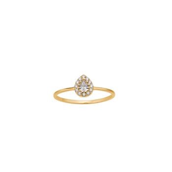 8 kt. guldring  med zirkonia, fra Siersbøl