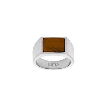 SON stål ring med yellow tiger eye str. 56-70, fra Son of Noa
