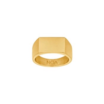 SON stål ring IP gold plade str. 64, fra Son of Noa