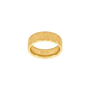 SON stål ring IP gold med hamret overflade str. 50-70, fra Son of Noa