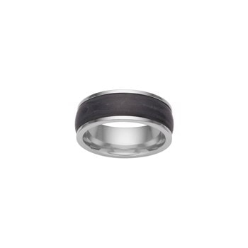 SON stål ring med carbon str. 56-70, fra Son of Noa