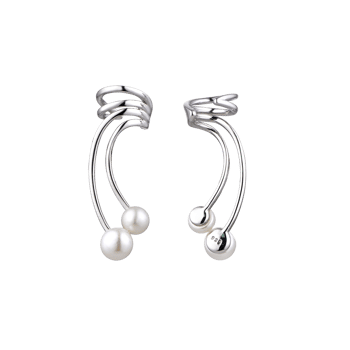 Sølv ear cuff med perler, fra Støvring Design