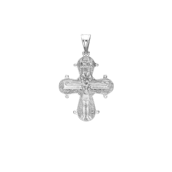 Sølv dagmar kors m/fadervor 19 x 23 mm, fra by aagaard