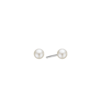 Sølv ørestik m/ferskvandsperle 6mm, fra aagaard