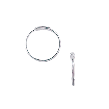 Sølv creol 17,5 mm , tråd 1mm massiv m/v, fra aagaard