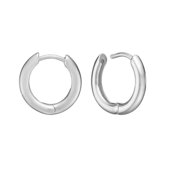 Sølv creol 21,5 mm, tråd 2,7 mm m/klaplå, fra aagaard