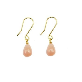 18kt øreringe med pink opal Pr.par, fra San - Links of Joy