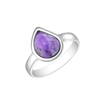 Sølv ring med amethyst, fra Støvring Design-kun str 58