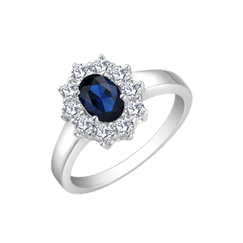 Safir sølv ring, fra Støvring Design