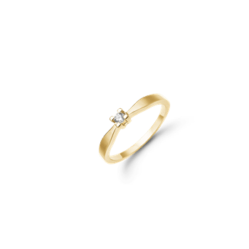 Eternity 14kt d.ring 1x0,10ct wsi 4/grab, fra aagaard