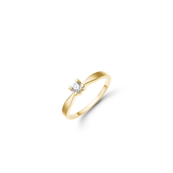 Eternity 14kt d.ring 1x0,15ct wsi 4/grab, fra aagaard