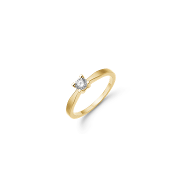 Eternity 14kt d.ring 1x0,25ct wsi 4/grab, fra aagaard