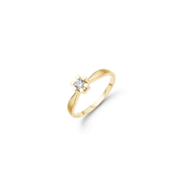 Eternity 14kt d.ring 1x0,15ct wsi, fra aagaard