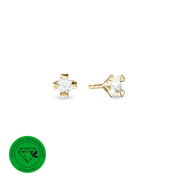 Mary ørestik 14k lg diamant 2x0,25ct , fra aagaard