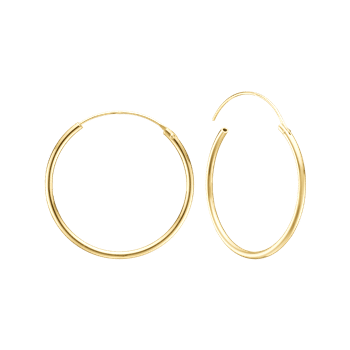 14 kt creol 24,5mm,tråd 1,4mm m/vippelås, fra By Aagaard