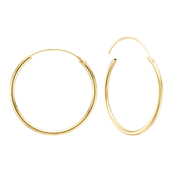 14 kt creol 30mm, tråd 1,4mm m/vippelås, fra By Aagaard