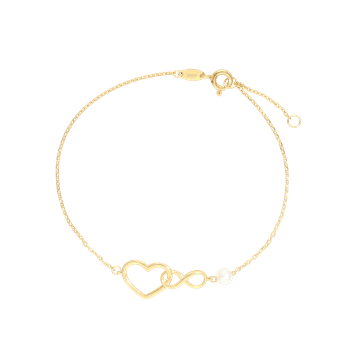 armbånd med hjerte og uendelighedstegn , fra Aagaard