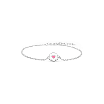 Armbånd, hjerteblomst, sølv, fra aagaard