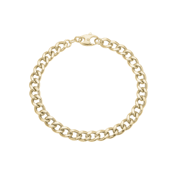 Aagaard Armbånd med Store Led – Forgyldt Sterling Sølv 19 cm