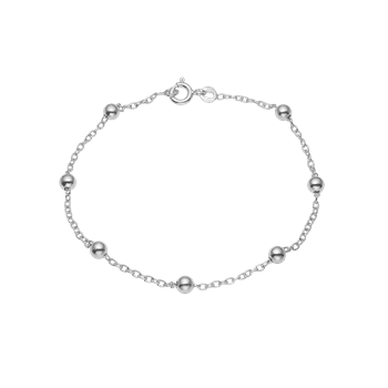 Armbånd, kugler, 19cm sølv, fra aagaard