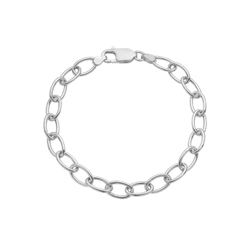 Armbånd, ovale led, 20cm sølv, fra aagaard