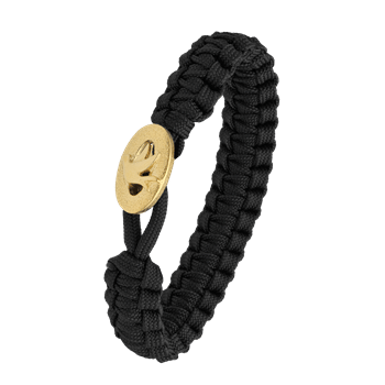 FSTS sort armbånd m forg lås 01, fra Aagaard, 18-25 cm