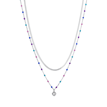 Sølv collier rhodineret, fra Støvring Design