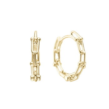Creoler med Led i 8 Karat Guld – Ø 16 mm