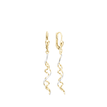 Aagaard Ørehænger 8 karat Twist Guld/Hvidguld 43 mm