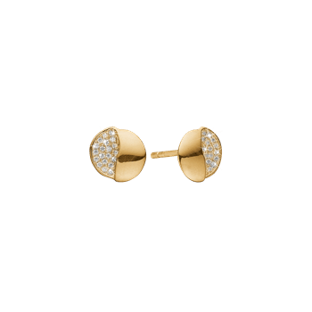 Ørestikker, 8kt guld m/40 cz, fra aagaard