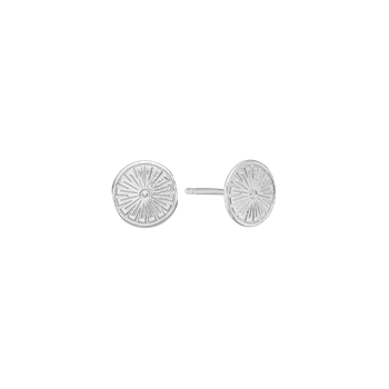 Ørestikker, sunshine coin, sølv, fra aagaard