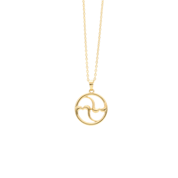 Halskæde med Hjerte Vedhæng i 8 Karat Guld inkl. 45 cm Forgyldt Sterling Sølv Halskæde
