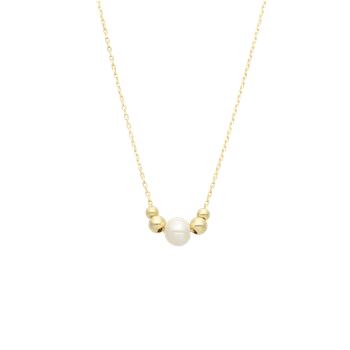 Halskæde 8k dots and pearl, fra aagaard
