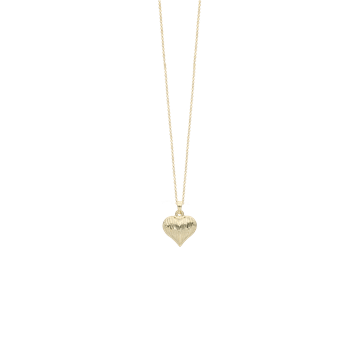 Halskæde med Hjerte Vedhæng i 8 Karat Guld – Forgyldt Sterling Sølv Kæde 45 cm