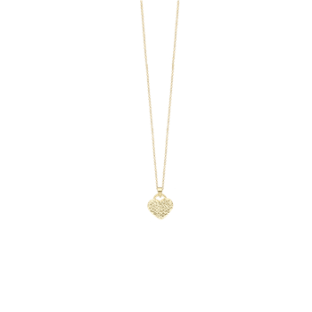 Aagaard Sparkling Heart hjertehalskæde i 8 karat guld 45 cm