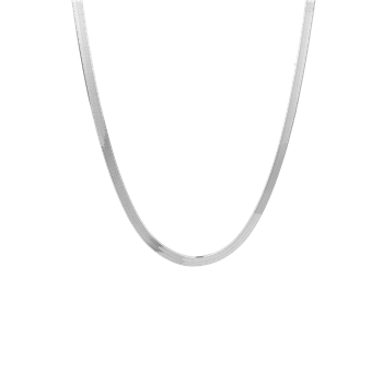 Halskæde, panzer, sølv, 45cm, fra aagaard