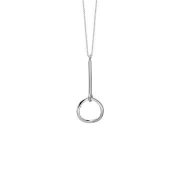 Halskæde oval, 42+3 cm, sølv, fra aagaard