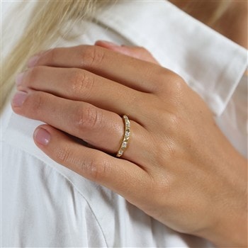 8 kt ring med cz, fra aagaard