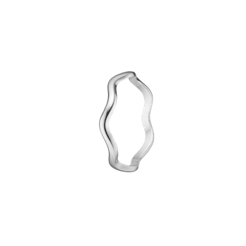 Børne ring, bølgen, sølv, fra aagaard