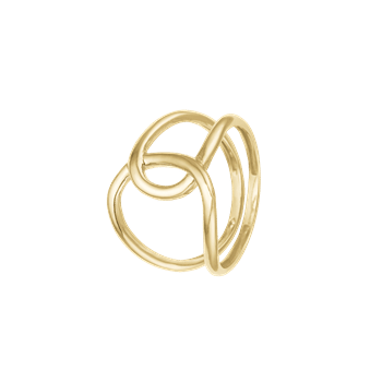 Ring, løkke, forg sølv, fra aagaard
