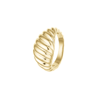 Ring, bølger, forg sølv, fra aagaard