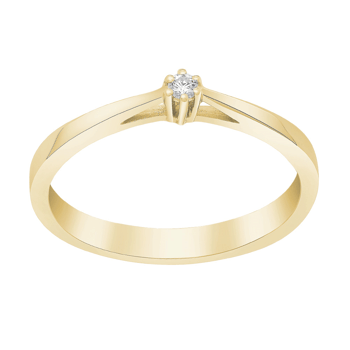 Afrodite guldring m. 0.03 ct W/SI, fra Siersbøl