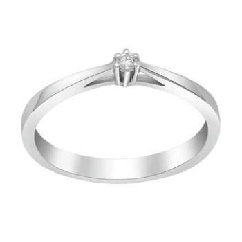 SIERSBØL 14kt. Afrodite hvg.guldring m. 0.03ct WSI, fra Siersbøl