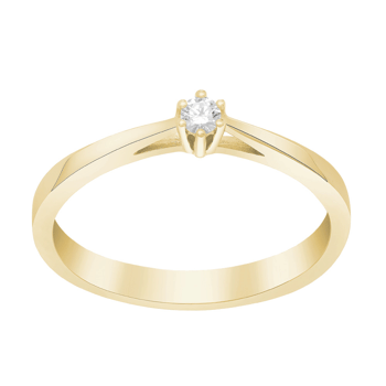 Afrodite guldring m. 0.05 ct W/SI, fra Siersbøl